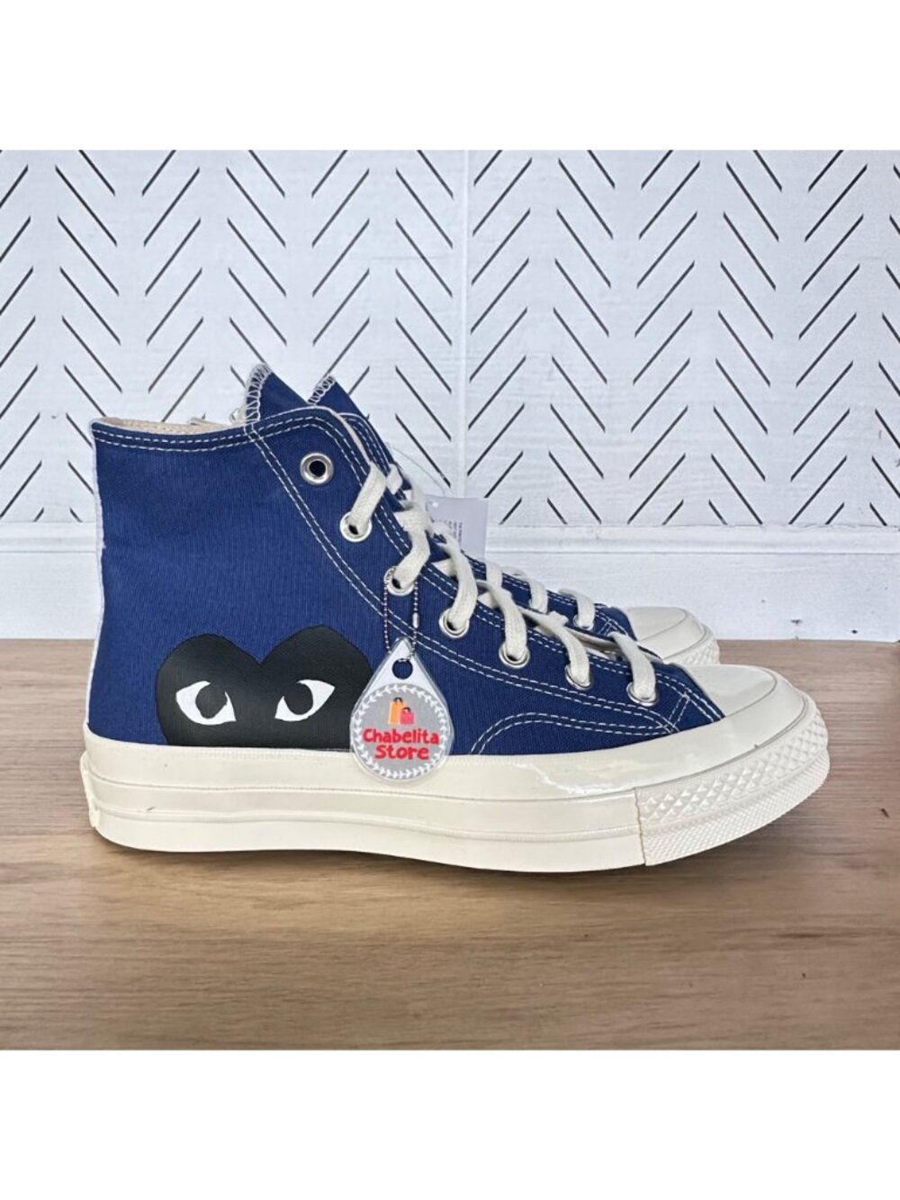 ✨Converse Chuck 70 Hi Comme Des Garçons Sz 6 Men's Shoes Sneakers Blue A08794C✨ - Picture 6 of 10